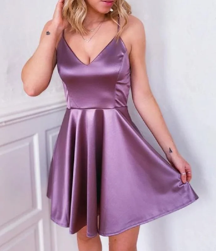Seasonal Sale Women V-Neck Prom Dresses Short Cocktail Gowns Girls Homecoming Dresses Short Graduation Dress YHD013
