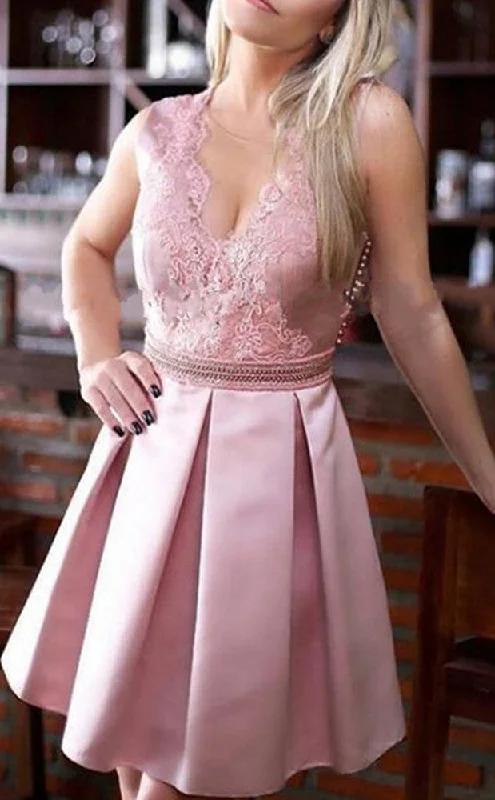 Versatile Outfits Women Lace Prom Dresses Short Cocktail Gowns Girls Homecoming Dresses Short Graduation Dress YHD082