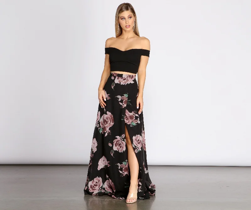 Eclectic Fashion Flora Floral Stylish Two Piece Dress