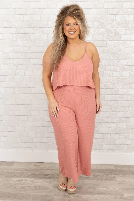 Street Style Fashion Finding My Peace Jumpsuit, Ash Rose