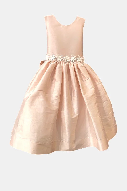 Vibrant Femme Fashion Susanne Lively Faux Silk Flower Trim Dress