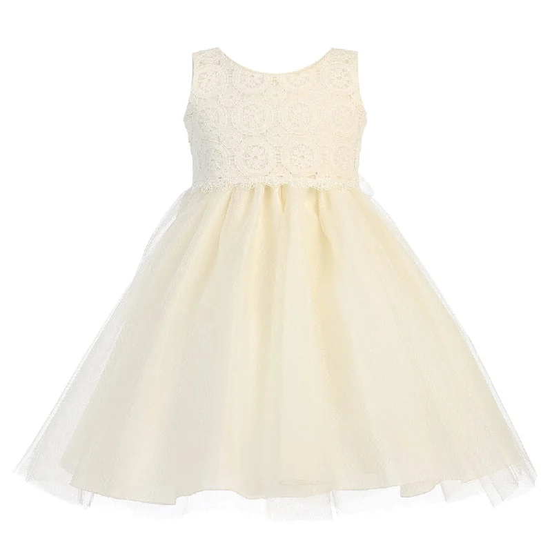 Trendy Women’s Apparel for All Seasons Big Girls Ivory Lace Bodice Tulle Easter Flower Girl Dress 7-10