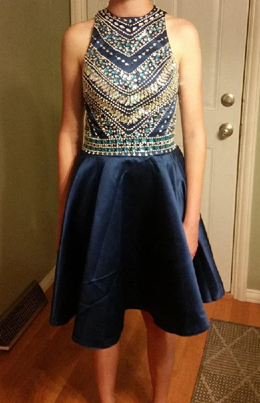 Stylish Savings Women Sequins Prom Dresses Short Cocktail Gowns Girls Beads Homecoming Dresses Short Graduation Dress YHD109
