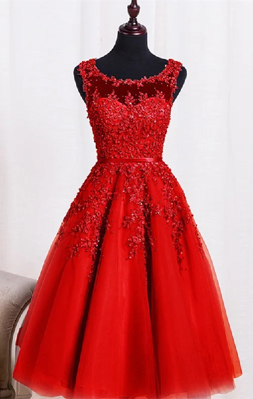 Flash Sale Event Women Lace Prom Dresses Short Cocktail Gowns Girls Appliques Homecoming Dresses Short Graduation Dress YHD012