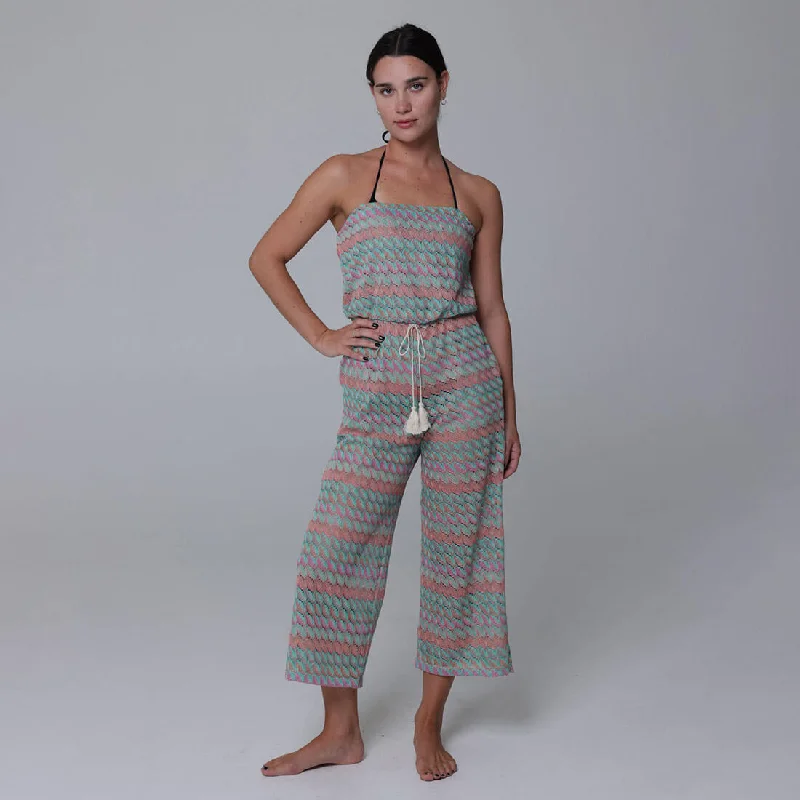 Clothes For Women J Valdi Seychelles Bandeau Jumpsuit Cover Up - Multi