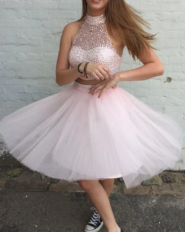 Casual Chic Women Beads Prom Dresses Short Cocktail Gowns Girls Homecoming Dresses Short Graduation Dress YHD084
