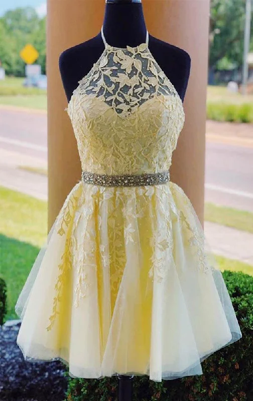 Relaxed Style Women Lace Prom Dresses Short Cocktail Gowns Girls Homecoming Dresses Short Graduation Dress YHD094