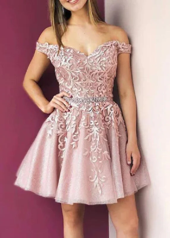 Elegant Style Women Appliques Prom Dresses Short Cocktail Gowns Girls Homecoming Dresses Short Graduation Dress YHD175