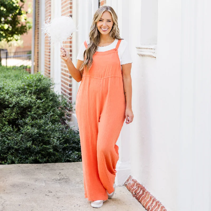 Online Boutiques Best Vision To Creation Jumpsuit, Orange