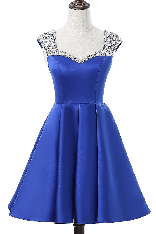 Vintage Fashion Women Beads Prom Dresses Short Cocktail Gowns Girls Homecoming Dresses Short Graduation Dress YHD025