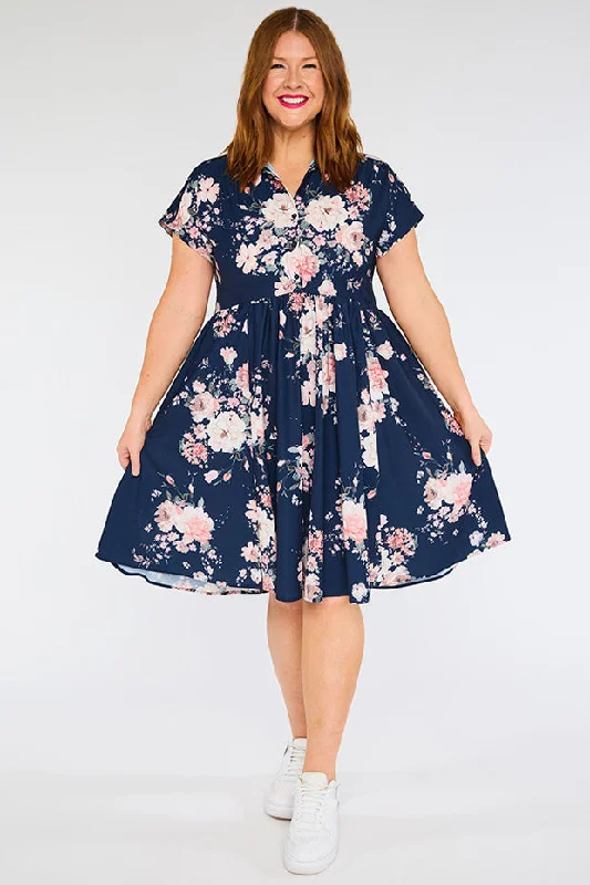 Fashion For Every Occasion Frankie Navy Floral Dress
