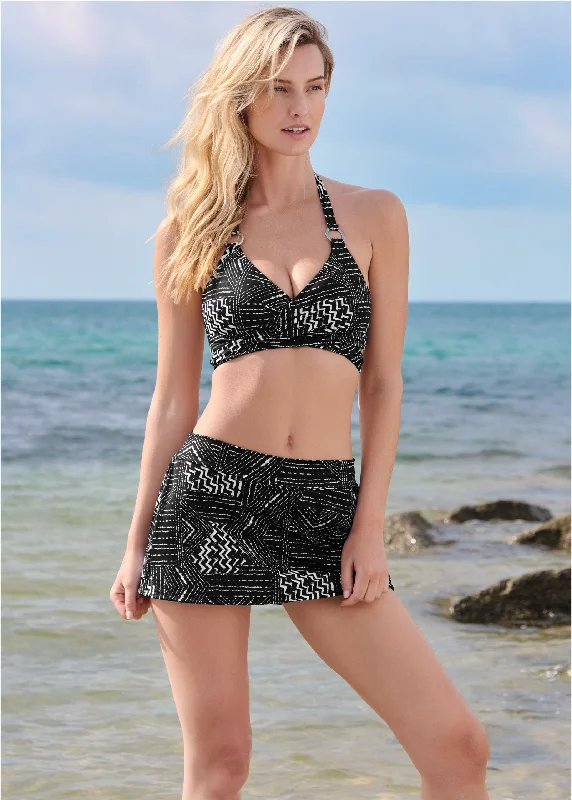 Women Wear Online Laguna Wrap Bikini Top - Monochrome Moves
