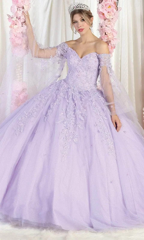 Clothing Brands May Queen LK187 - Off Shoulder Embroidery Quinceanera Gown