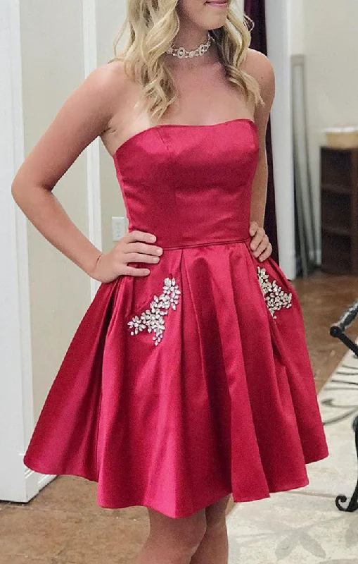 Relaxed Style Women Beads Prom Dresses Short Cocktail Gowns Girls Homecoming Dresses Short Graduation Dress YHD064