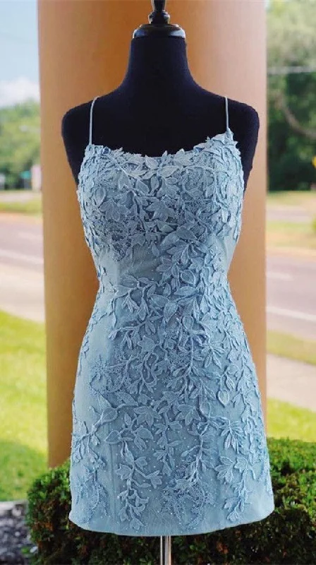 Modern Casual Clothing Women Lace Prom Dresses Short Cocktail Gowns Girls Appliques Homecoming Dresses Short Graduation Dress YHD050