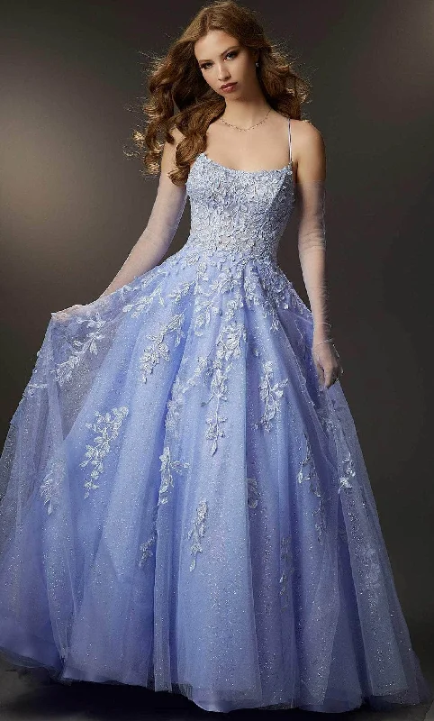 Chic Outfits Mori Lee 48047 - Embroidered Glittery Gown