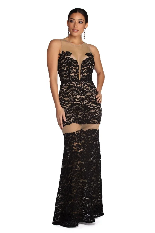 Discover Now Katherine Formal Stylish Illusion Lace Dress
