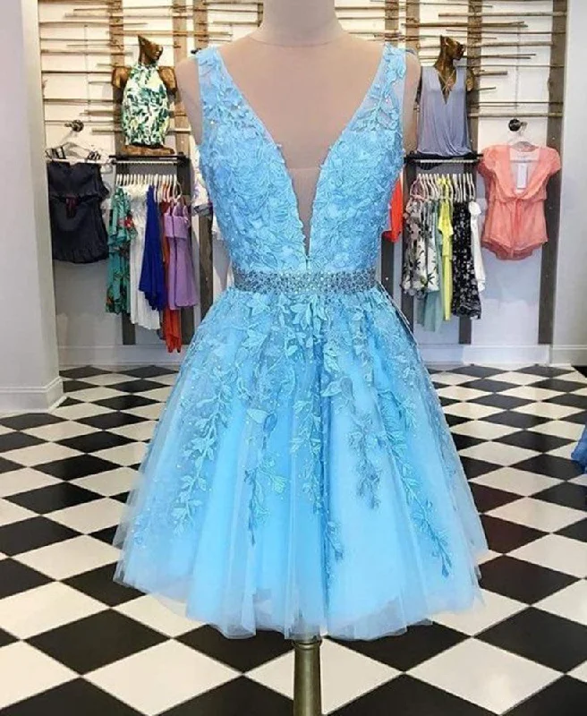 City Fashion Women Lace Prom Dresses Short Cocktail Gowns Girls Appliques Homecoming Dresses Short Graduation Dress YHD030