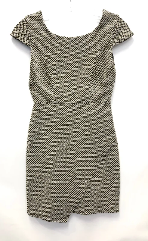 Trendy Street Style Clothing By Debra black gold pattern cap sleeve envelope dress
