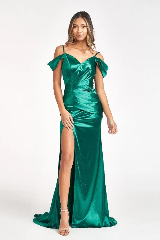 Weekend Exclusive Long Satin Off Shoulder Mermaid Evening Dress