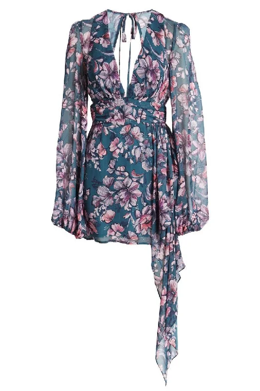 Seasonal Women's Fashion Trends Artsy Pink Flora Sleepless Nights Dress