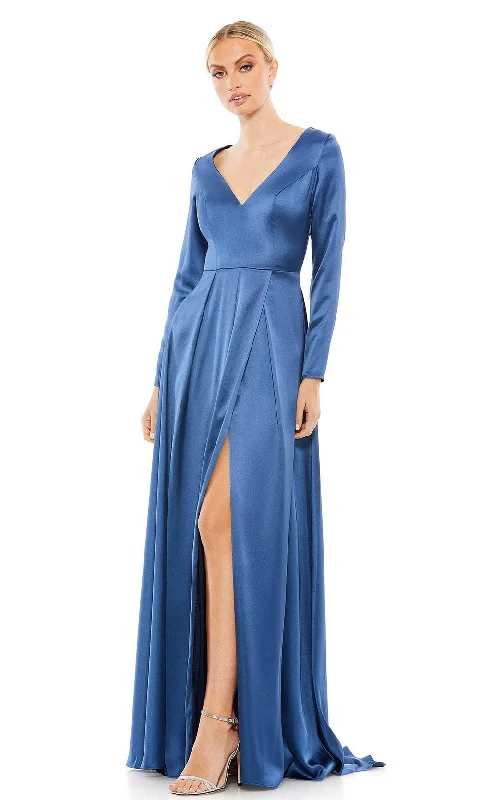 Trend Setting Wardrobe Ieena Duggal - 26613 Long Sleeves Pleated Gown