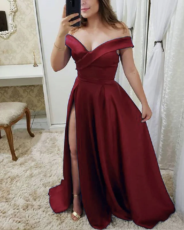 Clothes For Sale Off the Shoulder Prom Dresses Long for Girls PL2101