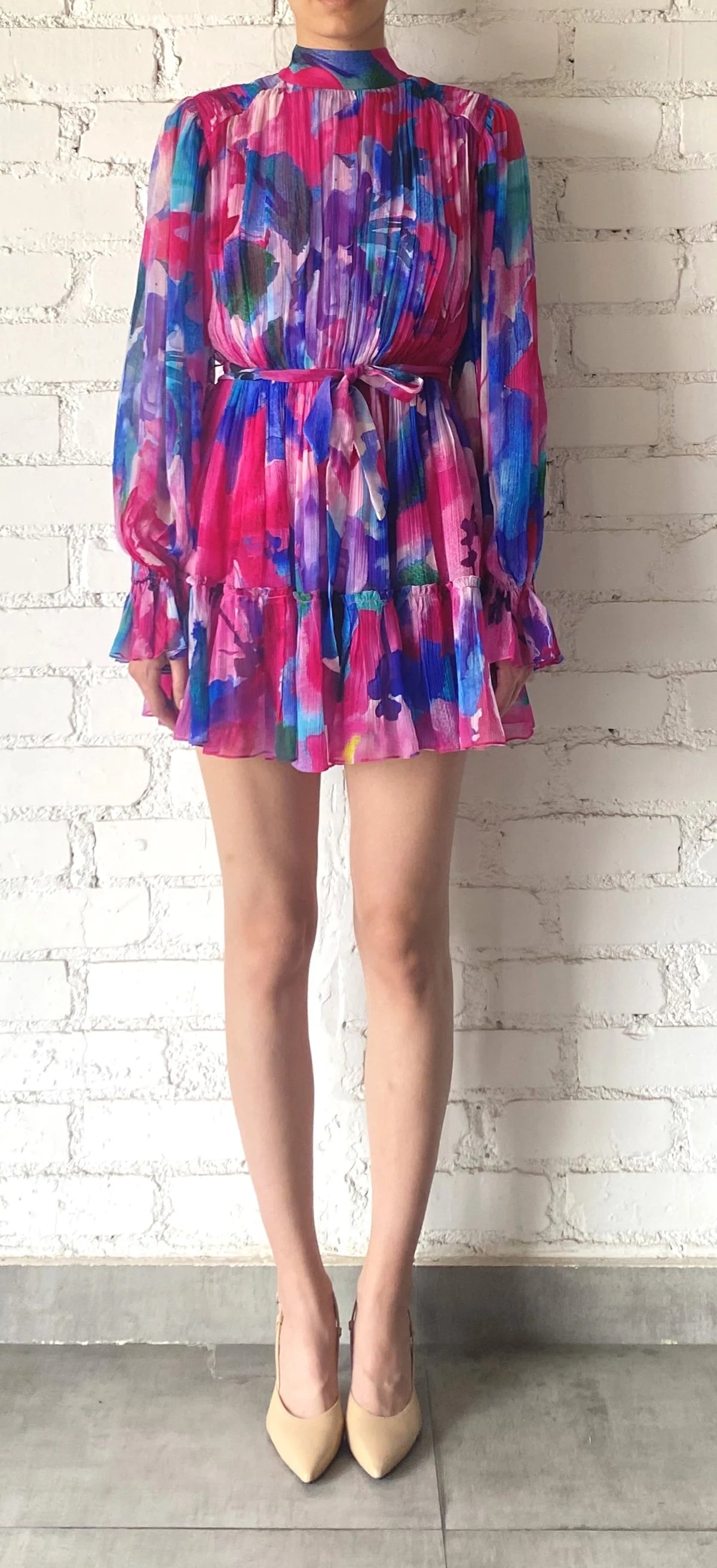 Women's Evening Wear Vesa Dress with Tie Up Belt