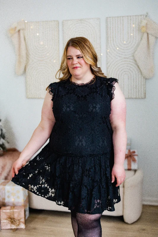 Limited-Time Discounts On Stylish Women's Clothing LACE TRAPEZE DRESS