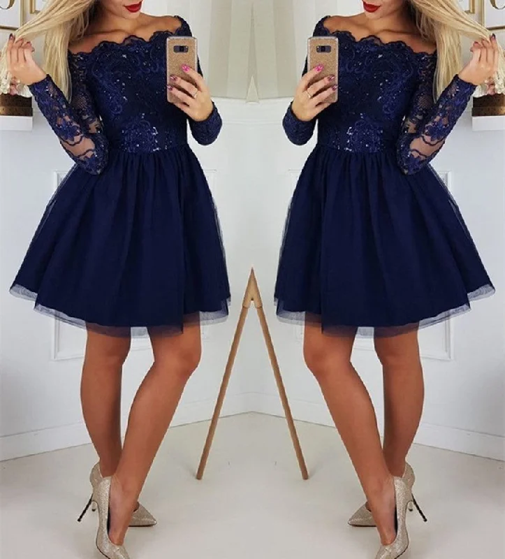 Sophisticated Outfits Women Lace Prom Dresses Short Cocktail Gowns Girls Homecoming Dresses Short Graduation Dress YHD080