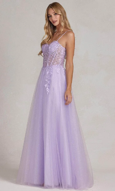 Chic Wardrobe Essentials Nox Anabel F1087 - Sheer Sweetheart Prom Gown