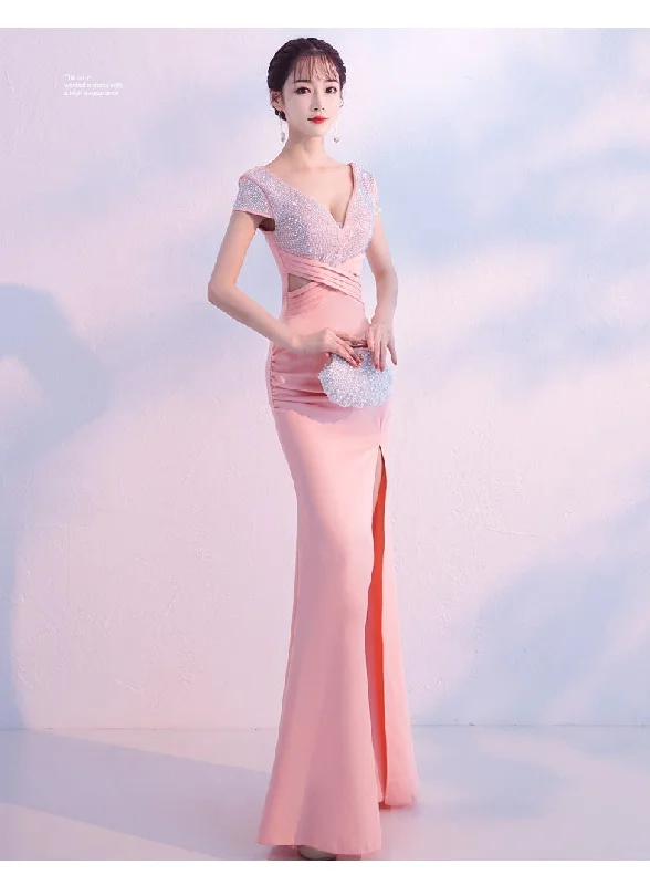 Women's Effortless Casual Outfit Isabella Formal Stylish High Slit Dress