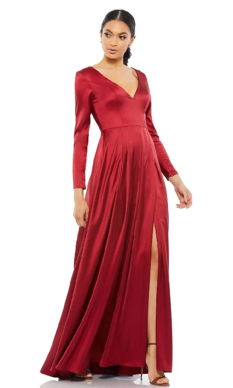 Comfort Meets Fashion Ieena Duggal - 26613 Long Sleeves Pleated A-line Gown
