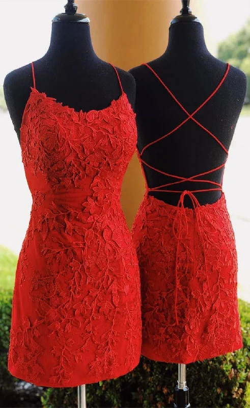 Sophisticated Style Women Lace Prom Dresses Short Cocktail Gowns Girls Appliques Homecoming Dresses Short Graduation Dress YHD051