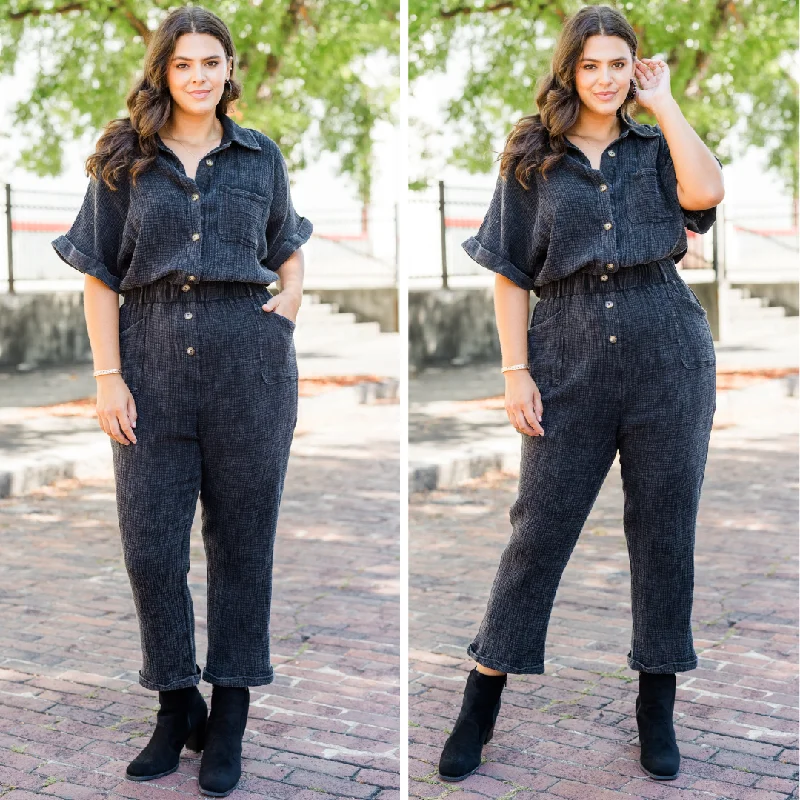 Exclusive Online Sale Slowly Drifting Jumpsuit, Black