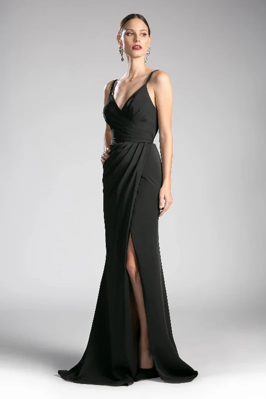 Fashion Women's Clothing Cinderella Divine KC1850 Long High Slit Open Back Formal Prom Dress