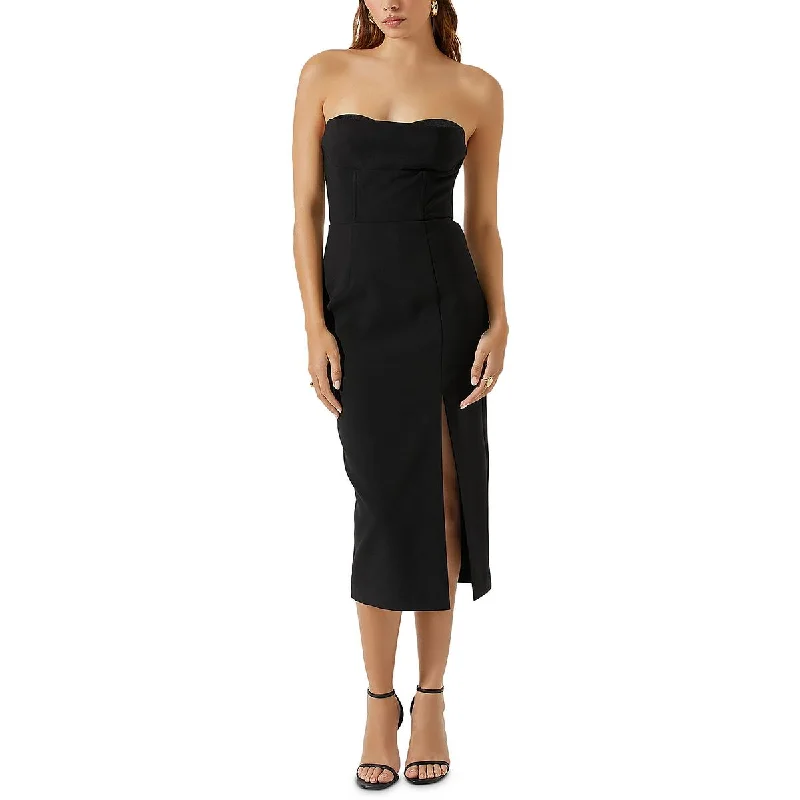 Women Online Clothing Boutiques ASTR Womens  Melani Split Hem  Midi Dress