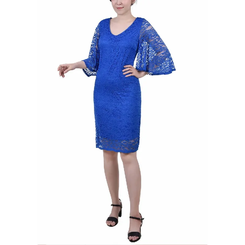 Chic Style, Always In Vogue NY Collection Womens Lace Knee Length Midi Dress