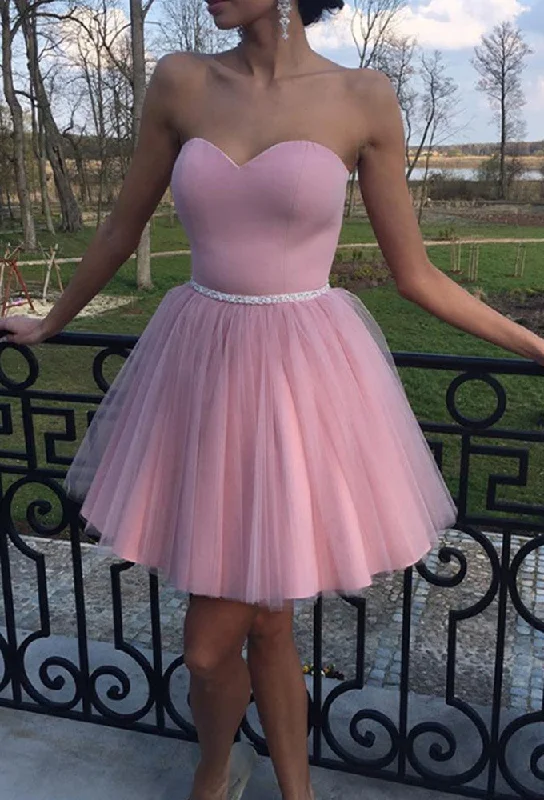 Trendy Street Style Women Beads Prom Dresses Short Cocktail Gowns Girls Homecoming Dresses Short Graduation Dress YHD085