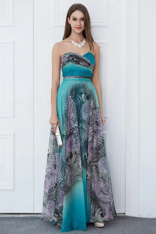 Modern Casual Clothing Leopard Strapless Gown