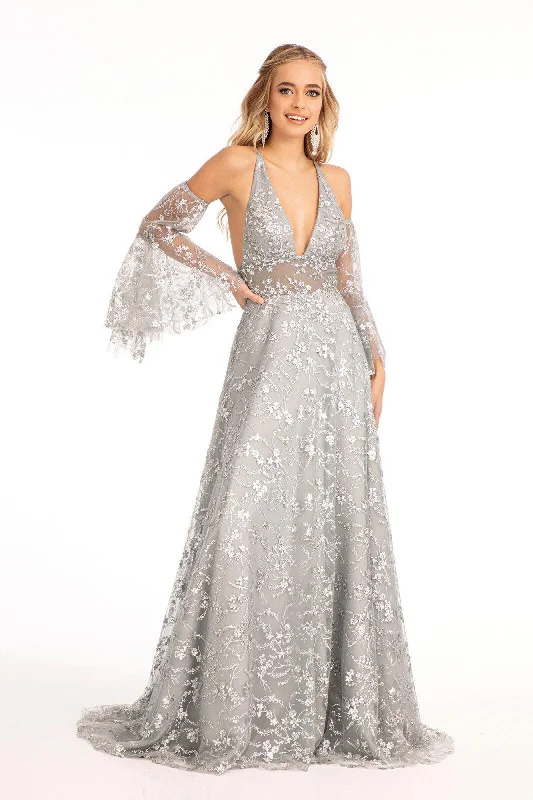 Big Savings Long Formal Glitter Mesh Prom Dress