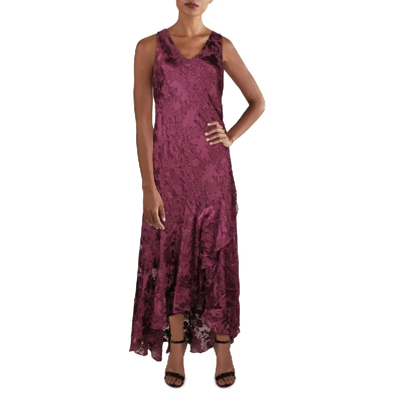 Versatile Wardrobe Essentials Alex Evenings Womens Jacquard Metallic Midi Dress