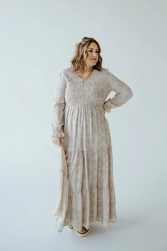 Bundle Offer BOHO FLOOR LENGTH FLORAL DRESS IN CHANTERELLE
