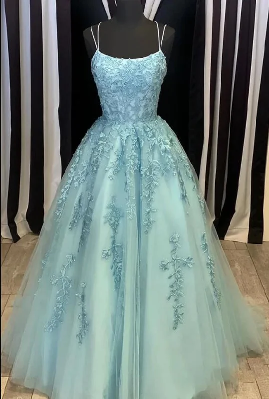 Women’s Trendy Outfits Gorgeous Lace Prom Dress Girls Long Graduation Formal Gown with Straps ,Evening Party GownPL0630