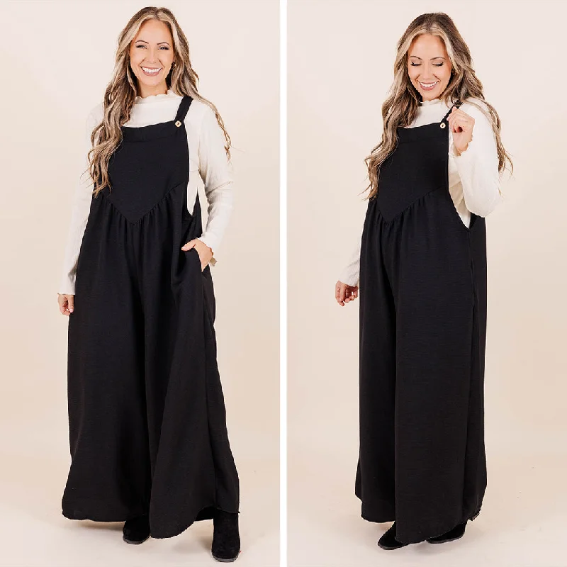 City Fashion Got To Laugh Jumpsuit, Black