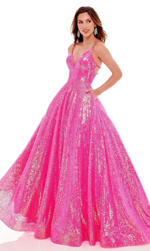Trendy Street Style Rachel Allan - 70130 Sequined Strappy Back Gown