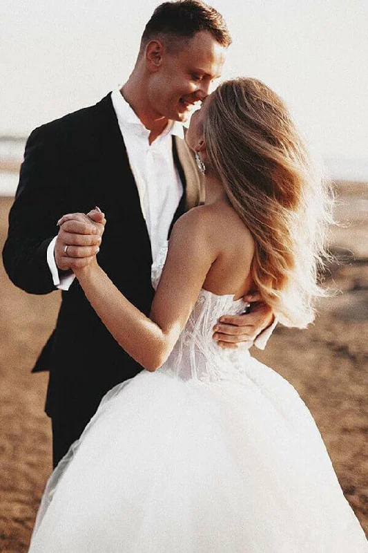 Cool Prices Roycebridal Boho Lace Bodice Sweetheart Wedding Dresses, Rustic Bridal Gown, MW548