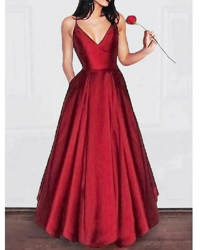 Clothes Woman Wine Red Long Prom Dress V Neck Straps Girls Senior Formal Evening Gown 2022 LP611