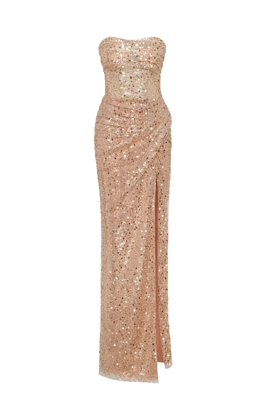 Bold Fashion Radiant maxi dress in gold