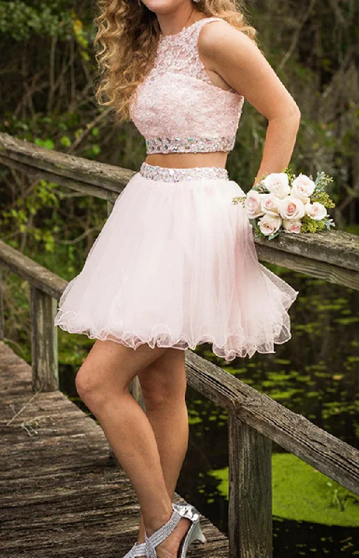 Urban Femme Streetwear Women Lace Prom Dresses Short Cocktail Gowns Girls Beads Homecoming Dresses Short Graduation Dress YHD105